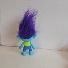 DreamWorks Trolls Action Figure Blue Plastic Troll Purple Hair