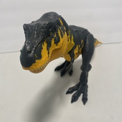 Jurassic World Tyrannosaurus Rex Action Figure Yellow Black Plastic Movable Jaw