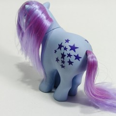 Vintage My Little Pony Blue Belle Italy Hasbro 1982 G1 Purple Stars