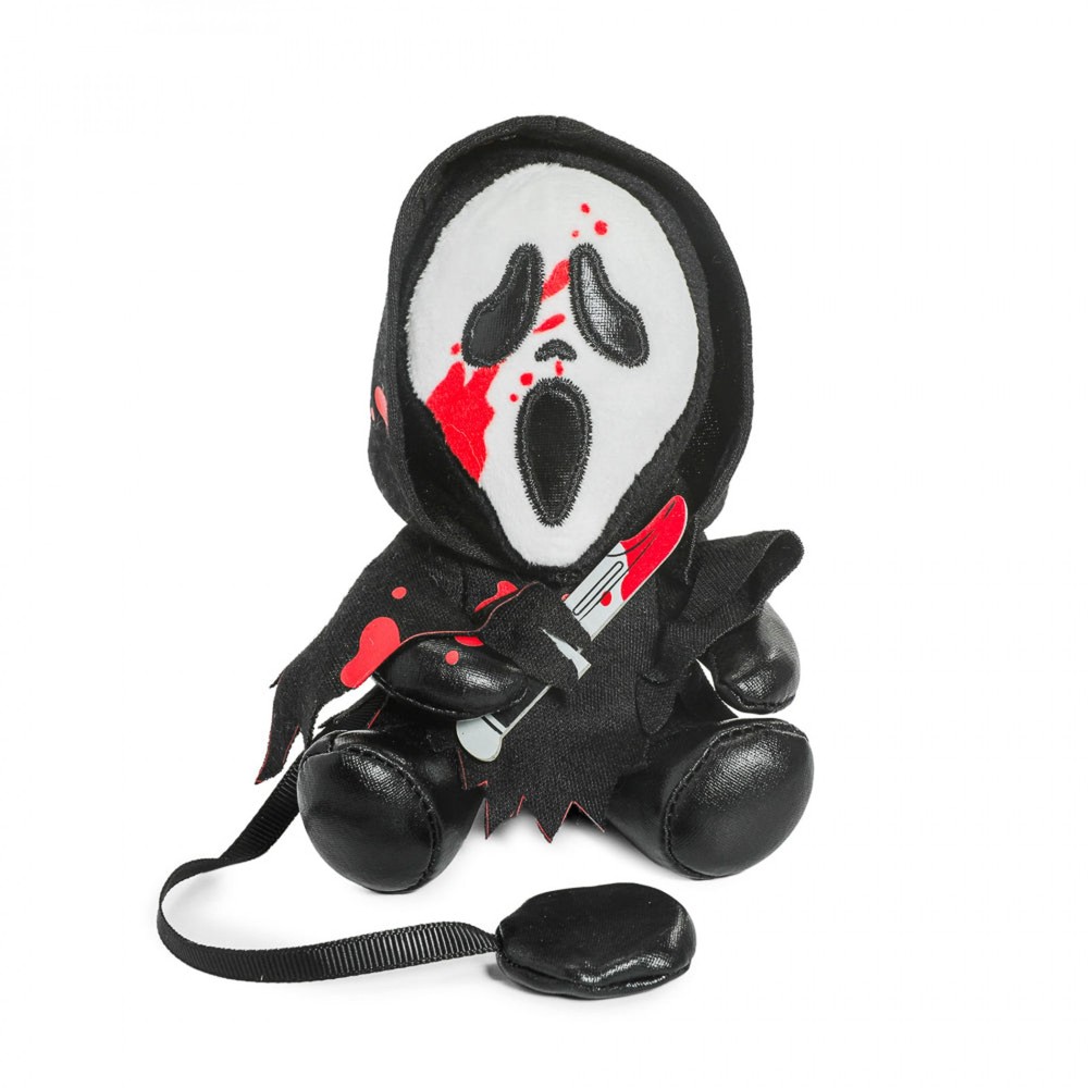 Scream Ghost Face with Bloody Knife Magnetic Shoulder Phunny Plush Multi-Color