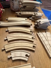 Thomas & Friends Wooden Railway Train Buildings Track And Trains Huge Lot