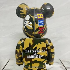 400% Bearbrick Bathing Ape BAPE PLAY Camouflage Shark Action Figure Deco Art Toy