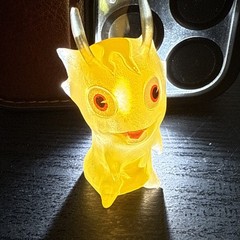 RARE Burpy Dragon SOTERA Semi Translucent Amber Variant 2012 Figure Jakks Pacifi