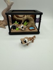 3D Printed lizard Tank Include 1+1 lizard,Articulated Fidget Toys, Picture Color