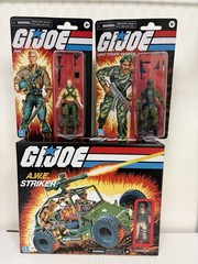 GI Joe Lot: Retro AWE Striker w/ Crankcase, Duke, Stalker, Walmart Exclusive,NEW