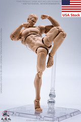 Wind Toys 1/12 Pale Flexible Doll Male Strong 6”Action Figure Joint Body w/Head