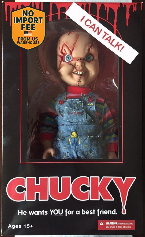 Mezco Toyz Child’s Play Talking Scarred Chucky Good Guy 15″ Figure Doll 78003
