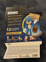 Jakks Sonic The Hedgehog Sonic 2 Movie Figure With Map and Ring Pouch 4 Inch Box