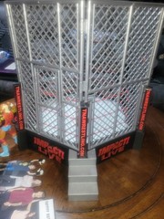 Huge TNA Jakks Six Sided Steel Cage Ring Extremely Rare WWE WWF WCW MATTEL ELITE
