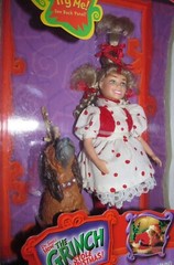 Playmates How Grinch Stole Christmas 10″ CINDY LOU WHO Doll & MAX Dog Figure NEW