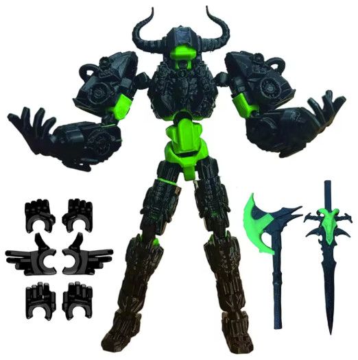 Titan 13 Articulated Robot Action Figure Fully Posable Desktop Toy