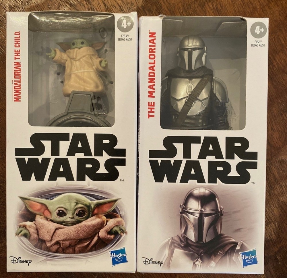 Star Wars Disney 6” Figure The Mandalorian & The Child Baby Yoda Grogu Set
