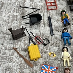 Unsearched Vintage Playmobil Figures And Accessories Lot Geobra 1974-1992 Parts