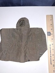 1960’s Hasbro GI JOE : GI Joe Command Post Rain Poncho (NM) Army Green