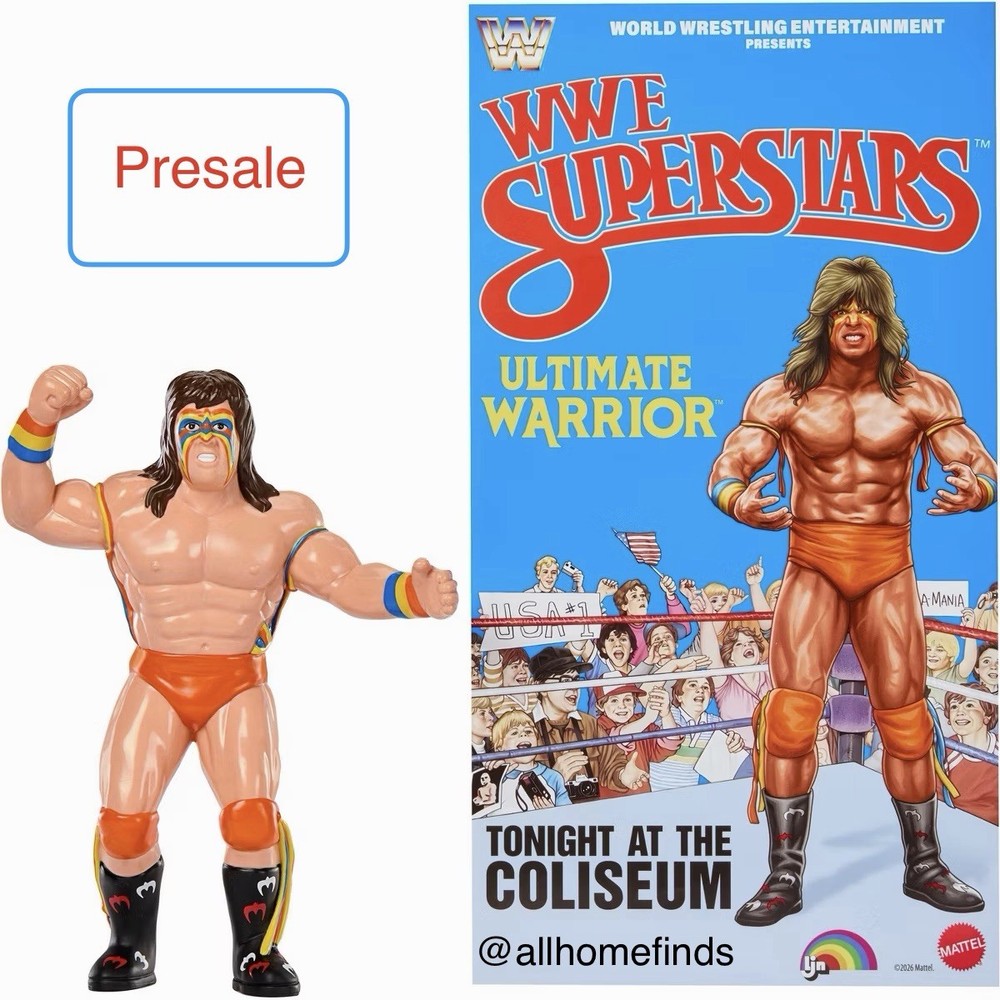 LJN WWE Superstars Series 2 Ultimate Warrior 1980s Retro 8″ – PRESALE