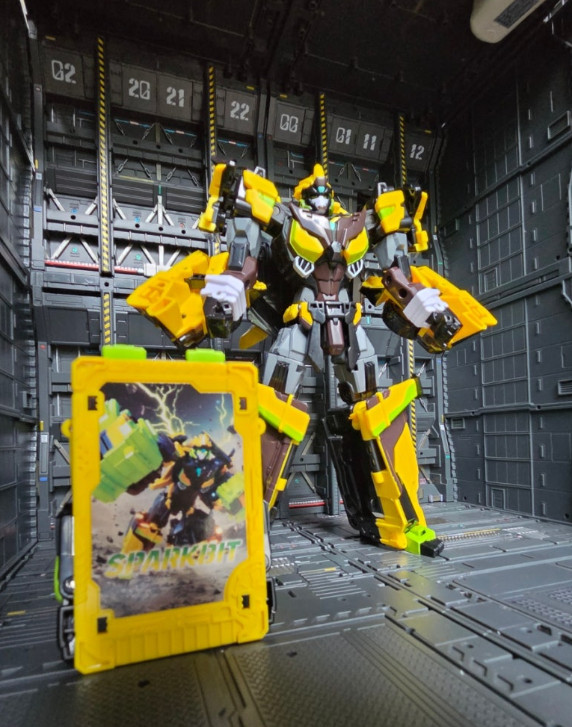 [SPARKBIT] Metal Cardbot S Sports Car Transformer Robot Toy 2025 Spark Bit