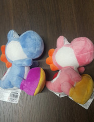 Sanei Mario Yoshi’s Island Black Pink Blue Yoshi Plush DOLL Tagged KPS DS 5”
