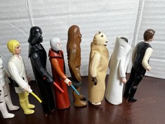 VINTAGE KENNER STAR WARS 1977 FIRST 12 FIGURE SET LOT LUKE VADER HAN LEIA R2 +++