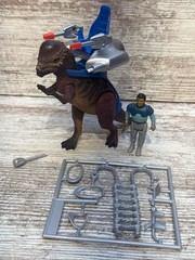 DINO RIDERS Tagg W/ Complete Pachycephalosaurus Tyco Toys Rare Dinosaur Set VTG