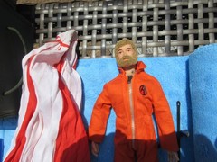GI Joe Fantastic Freefall partial parachute set footlocker blonde action figure