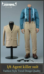 VORTOYS V1023 1/6 Scale Male Agent Killer Suit Clothes Fit 12” Figure Body