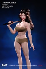 US 1/6 Female Suntan Big Bust Plump Silicone Seamless Body For 12″ Action Figure