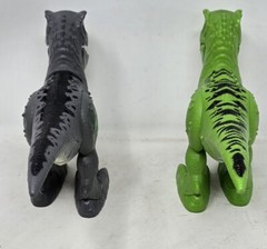 Robo Alive Attacking T-Rex Dinosaur Battery-Powered Robotic Toy LOT OF 2 Green