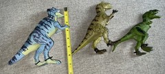 T-Rex Dinosaur Lot Of 3 See Pics Made In Indonesia Plastic