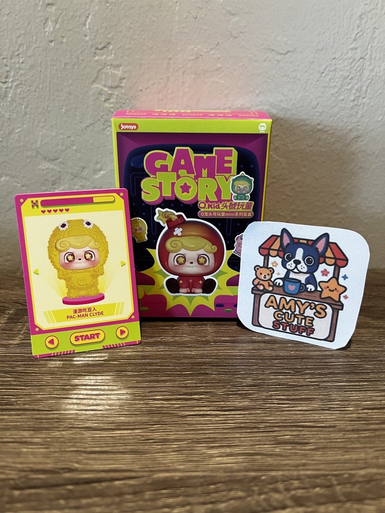 Jotoys Mini Q Kid Game Story Figure Pop Mart – Pac Man Clyde – Free Shipping