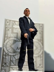 MUFF 007 Agent Killer 1/12 Action Figures Suit Clothes Gray suit &Head Body