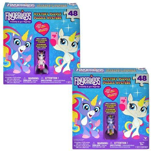 FingerLings Unicorn Surprise 48pc Puzzle Box with Unicorn Figure
