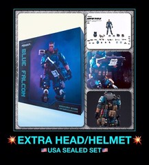USA Acid Rain 1:18 3.75″ GI Joe JOYTOY BLUE FALCON Army Airborne Action Fig Set