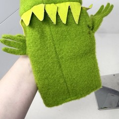 Vintage 1978 Fisher Price Jim Henson Muppets Kermit The Frog Hand Puppet