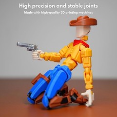 Cowboy t13 Action Figure｜Assembly Completed｜ 3D Printed Dummy 13 for Collect