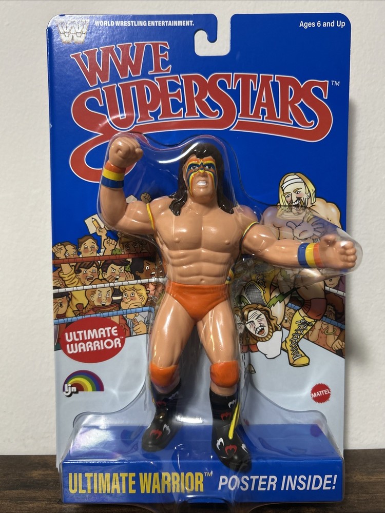WWE LJN MATTEL SUPERSTARS ULTIMATE WARRIOR 8″ ACTION FIGURE BLUE CARD SHIPS NOW