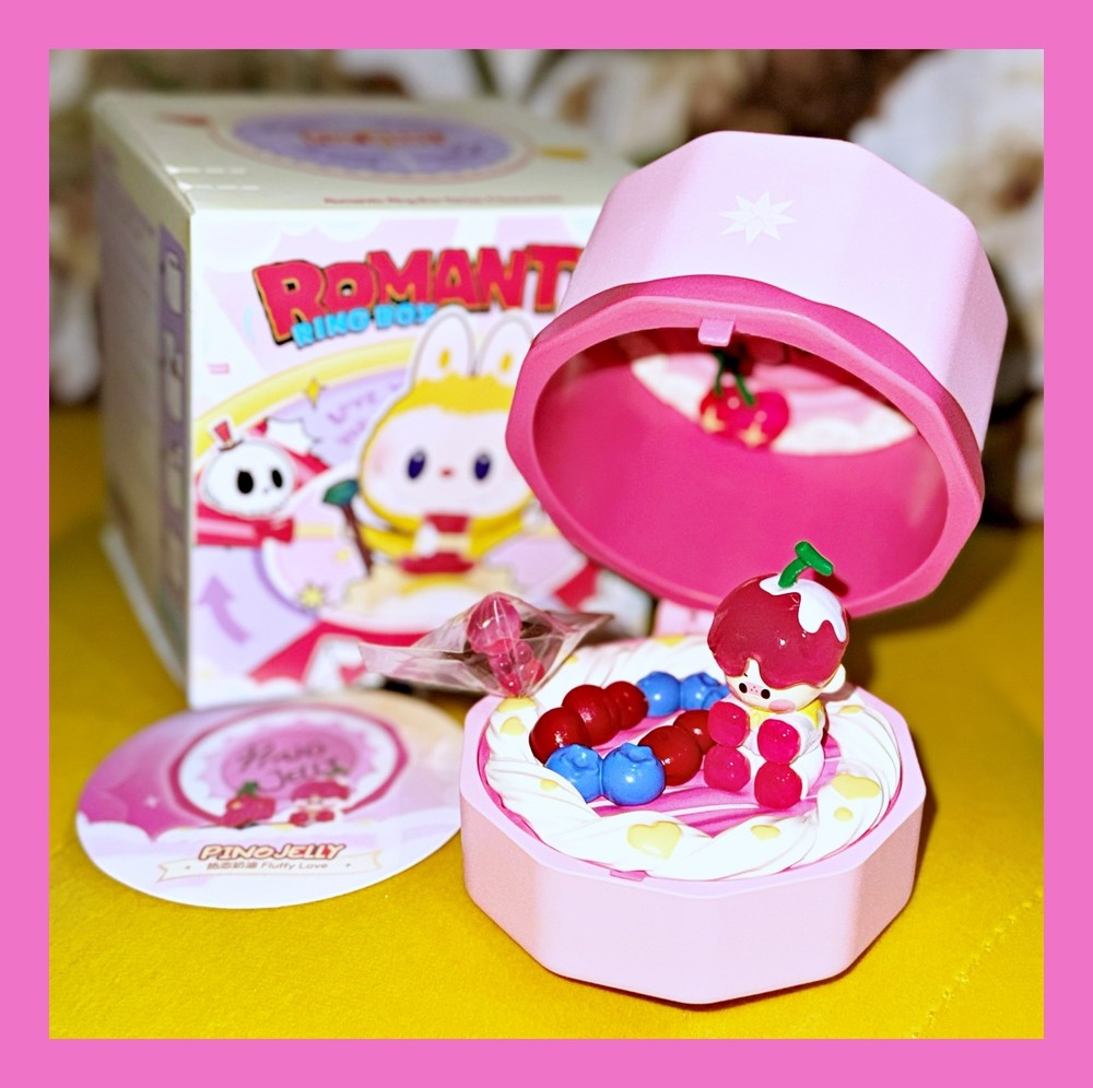 POP MART Romantic Ring Box Pino Jelly Fluffy Love Labubu Toy Figure Collect