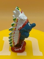 Smurfs 20144 American Indian Chief Smurf Colorful Headdress Vtg Figure Schleich