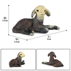 Sheep Lamb Toy Action Figure Small Animal Figurine Doll Gift for Kids