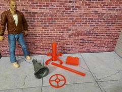 Transmission Jack with Transmission Prop Model 1/10 scale Shop Garage Diorama