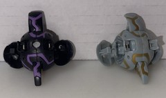 Bakugan Deka Darkus Saurus 250G & Saurus Haos Gray 450G