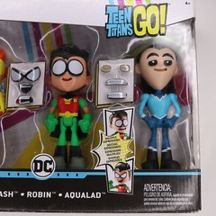 DC Teen Titans Go Face Swappers Robin, Kid Flash and Aqualad Figure New Sealed