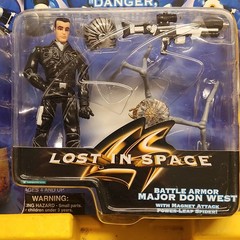 Lot Of 2 Lost in Space Major Don West Prof John Robinson 4.5 Action Figure 1997