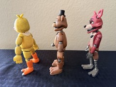 LOT OF 3 FUNKO FIVE NIGHTS AT FREDDY’S + FOXY + CHICA 5″ ACTION FIGURE FNAF
