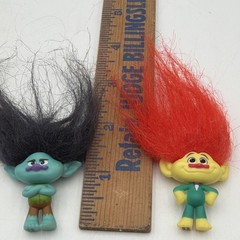 Trolls Mini Action Figure Collection Lot of 6 Multicolor Hair Dreamworks 2015
