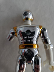 VTG Power Rangers In Space Galaxy Glider Silver Ranger 4.75″ 1997 DAMAGED