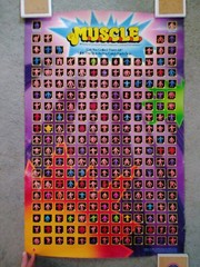 Original 1985 M.U.S.C.L.E. Muscle Men Poster – Vintage Mattel Figure List 23×35
