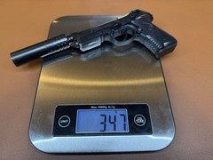 Mini Model Gun Beretta 90TWO Black Shell Eject 2 Tone 90 TWO Toy Collector Alloy