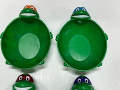 Set of 4 TMNT CEREAL BOWLS Teenage Mutant Ninja Turtles VINTAGE 1990 (READ DESC)