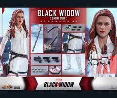 Hot Toys BLACK WIDOW WHITE Snow Suit 1:6 Figure Scarlett Johansson MMS601 New!