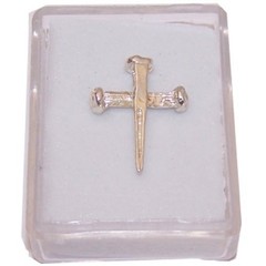 3 Nails of our Lord Silver Cross pendant – Small ( 2 cm OR 0.8 inch ) chain not